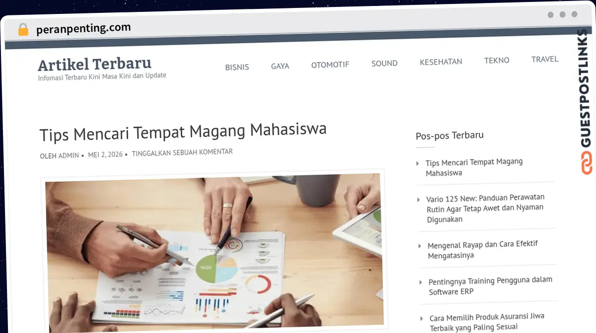 Publish Guest Post on peranpenting.com