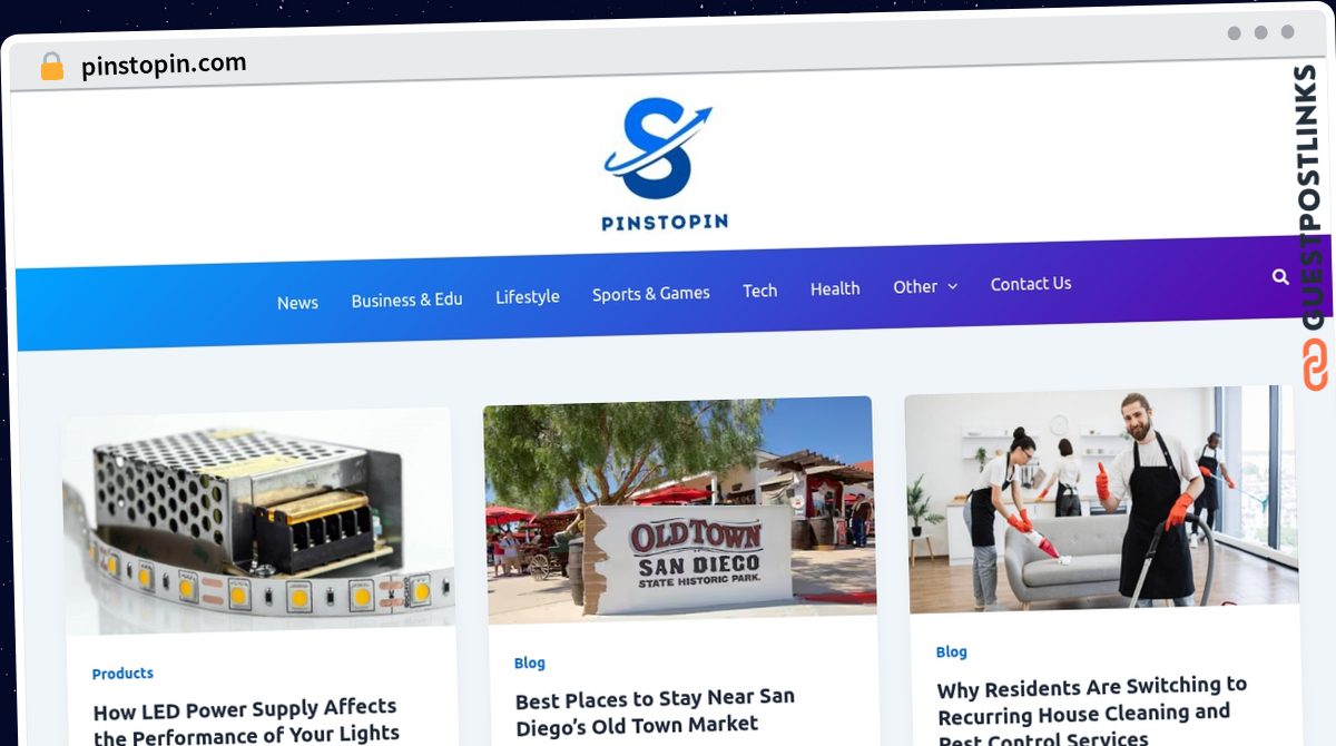 Publish Guest Post on pinstopin.com