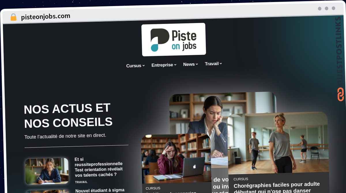 Publish Guest Post on pisteonjobs.com