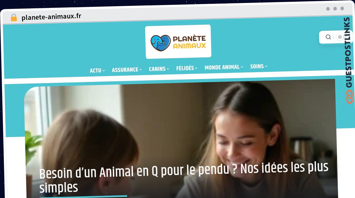 Publish Guest Post on planete-animaux.fr