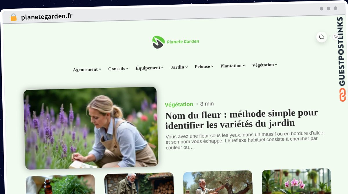 Publish Guest Post on planetegarden.fr