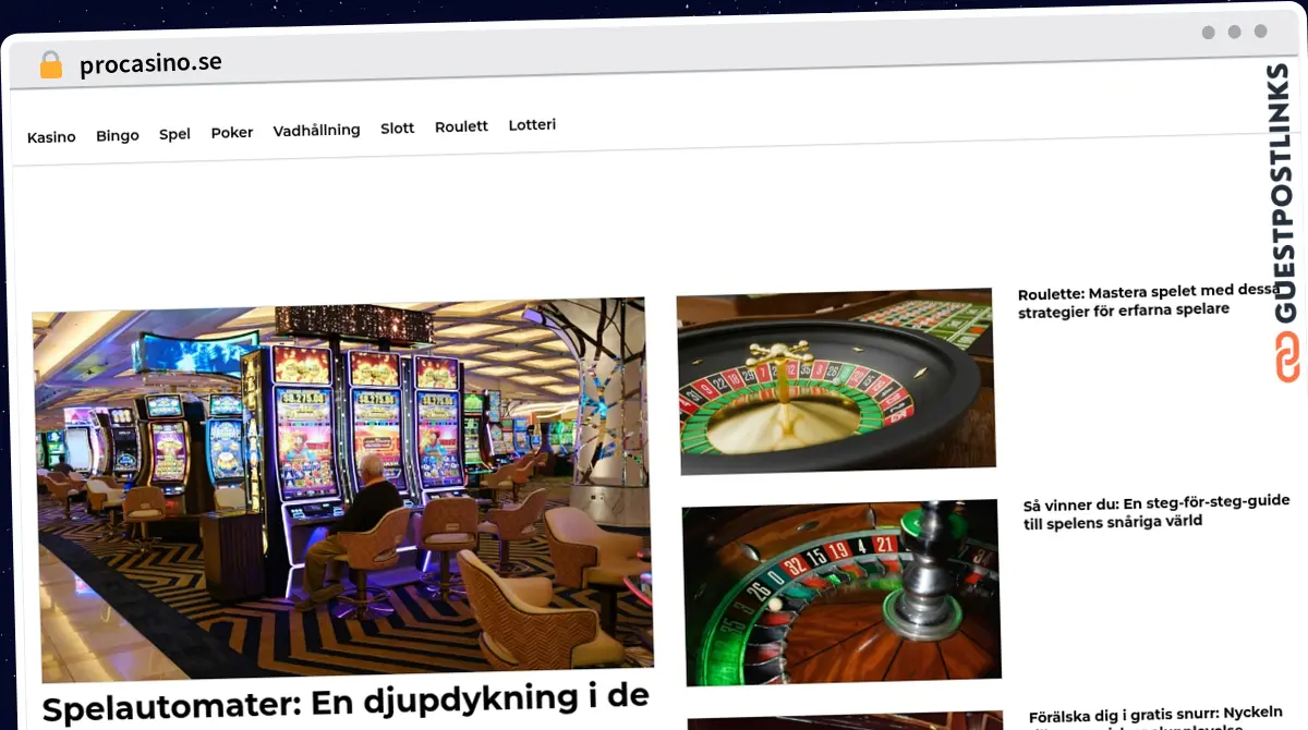 Publish Guest Post on procasino.se