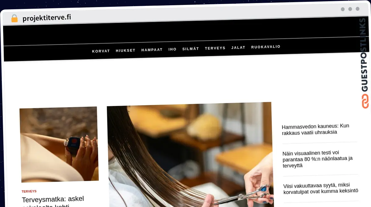 Publish Guest Post on projektiterve.fi