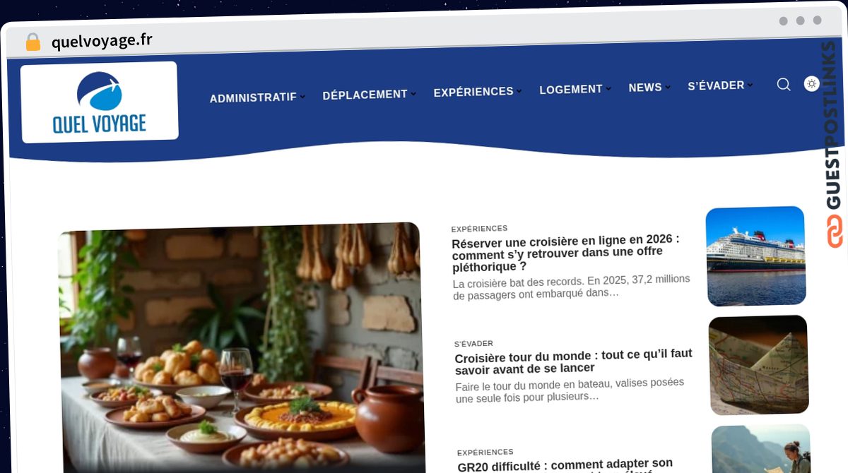 Publish Guest Post on quelvoyage.fr