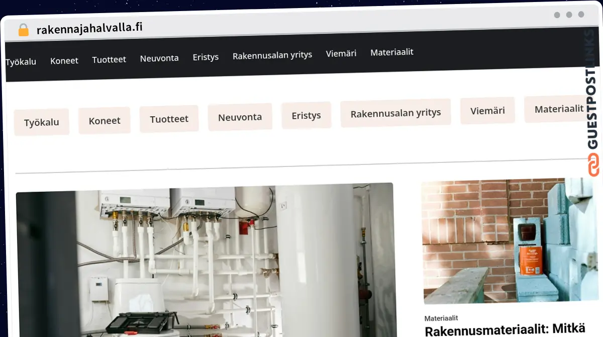 Publish Guest Post on rakennajahalvalla.fi