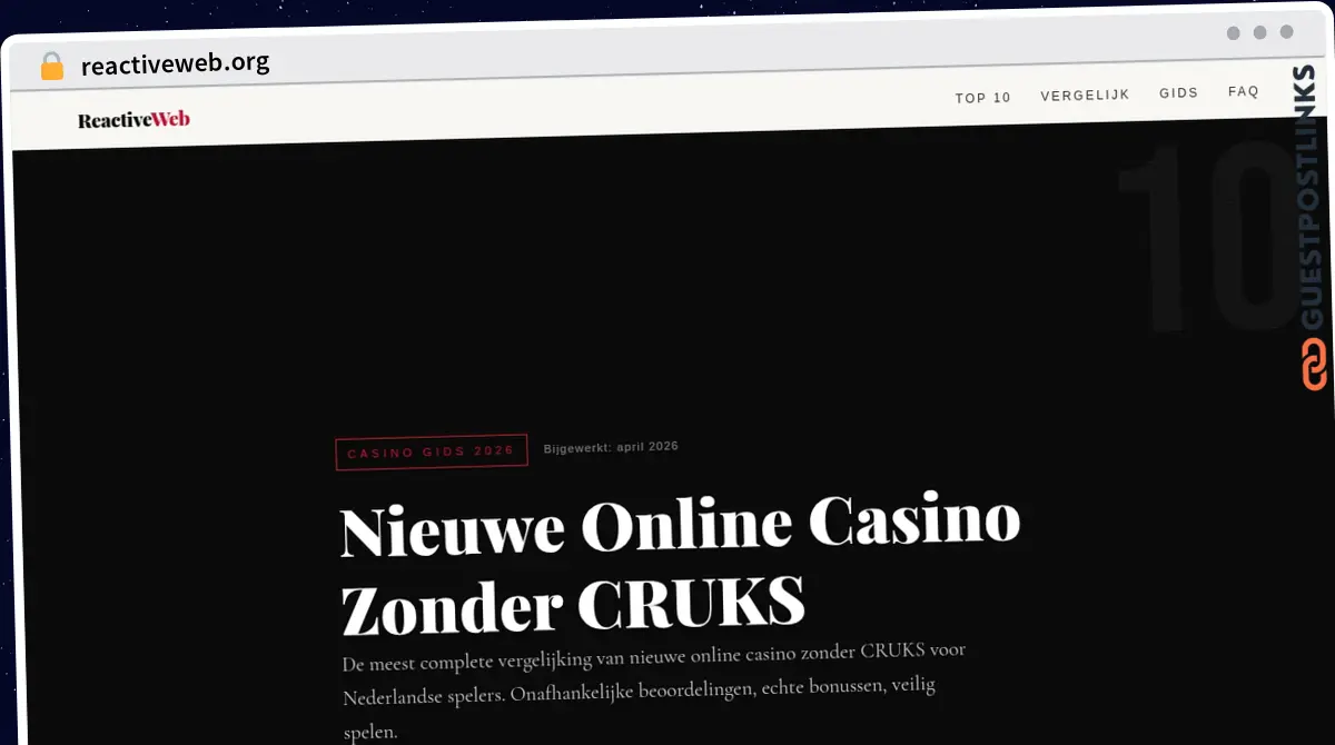 Publish Guest Post on reactiveweb.org