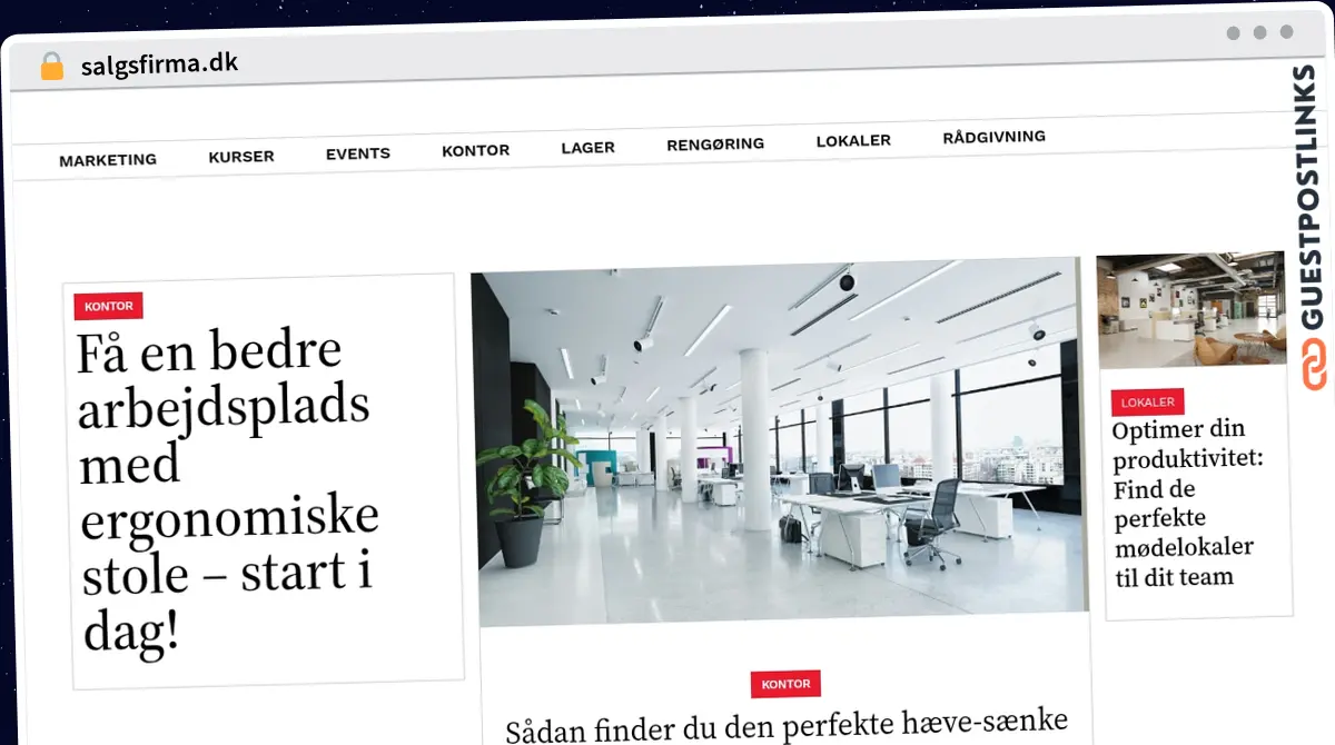 Publish Guest Post on salgsfirma.dk