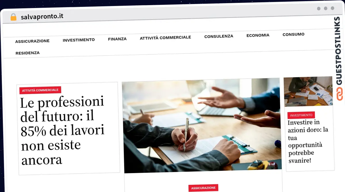Publish Guest Post on salvapronto.it