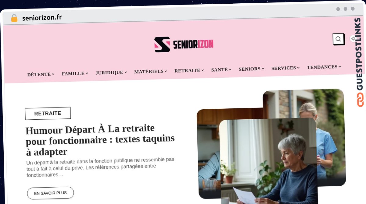 Publish Guest Post on seniorizon.fr