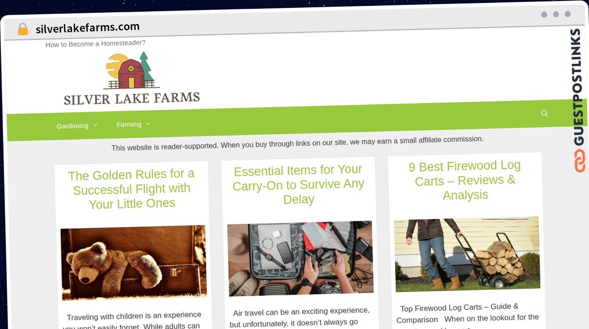 Publish Guest Post on silverlakefarms.com