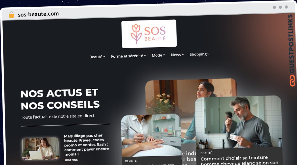 Publish Guest Post on sos-beaute.com