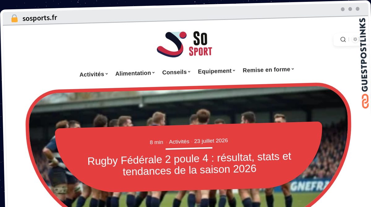 Publish Guest Post on sosports.fr