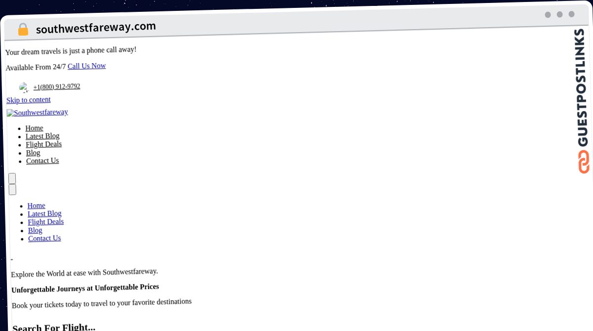 Publish Guest Post on southwestfareway.com