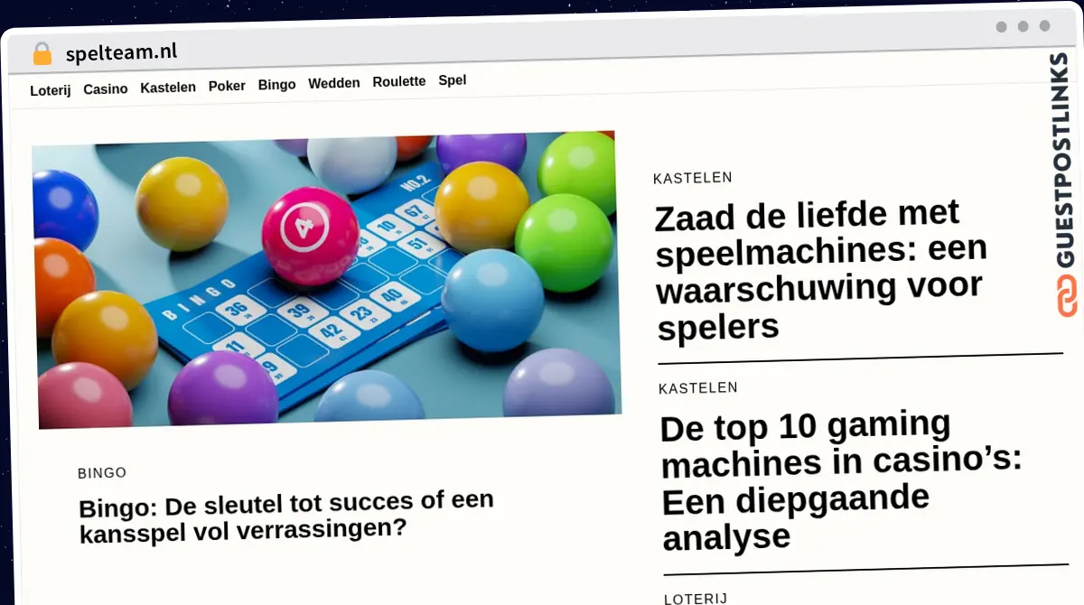 Publish Guest Post on spelteam.nl