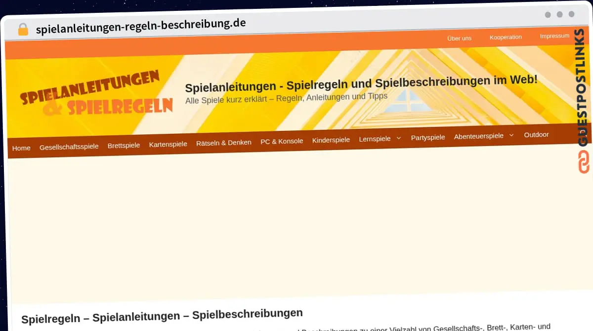 Publish Guest Post on spielanleitungen-regeln-beschreibung.de