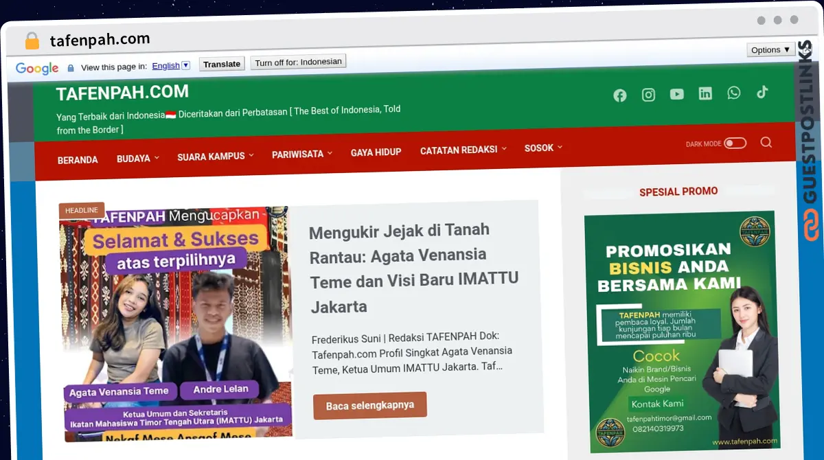 Publish Guest Post on tafenpah.com