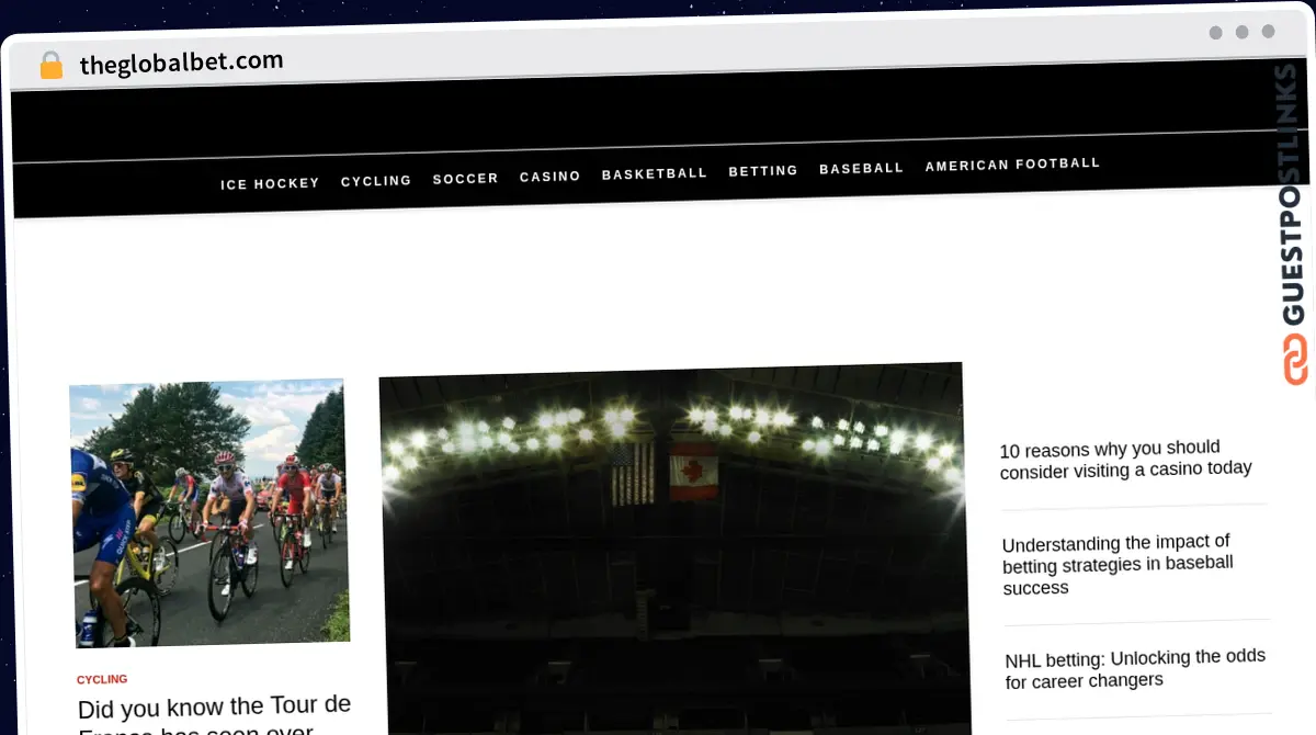 Publish Guest Post on theglobalbet.com