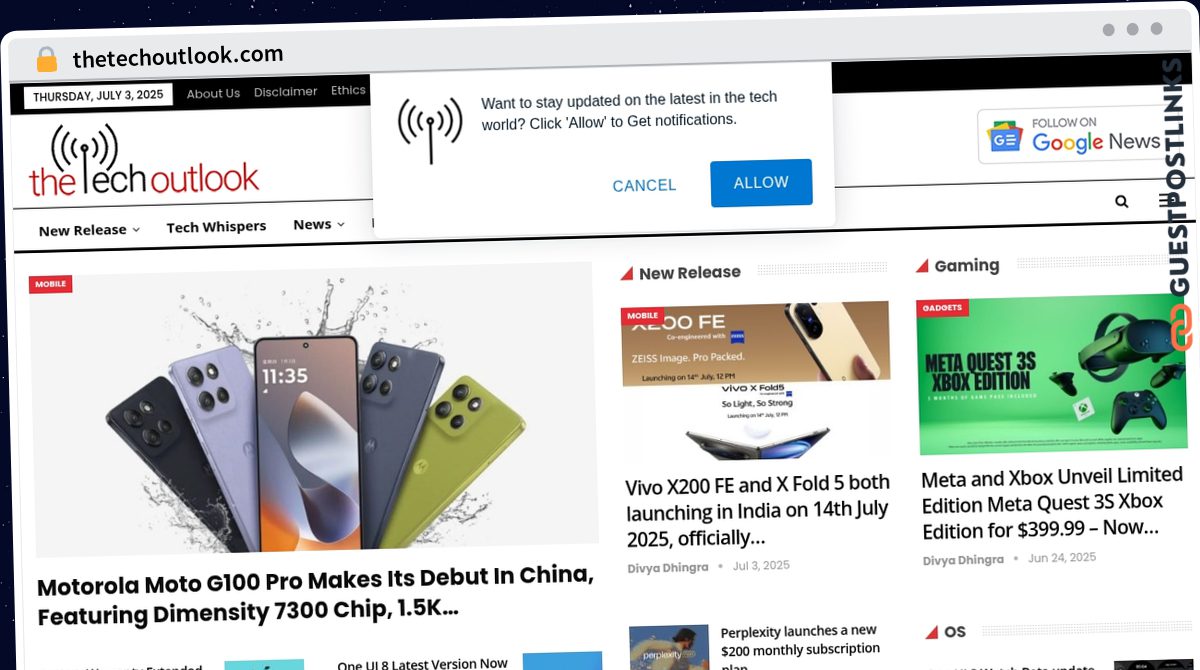 Publish Guest Post on thetechoutlook.com