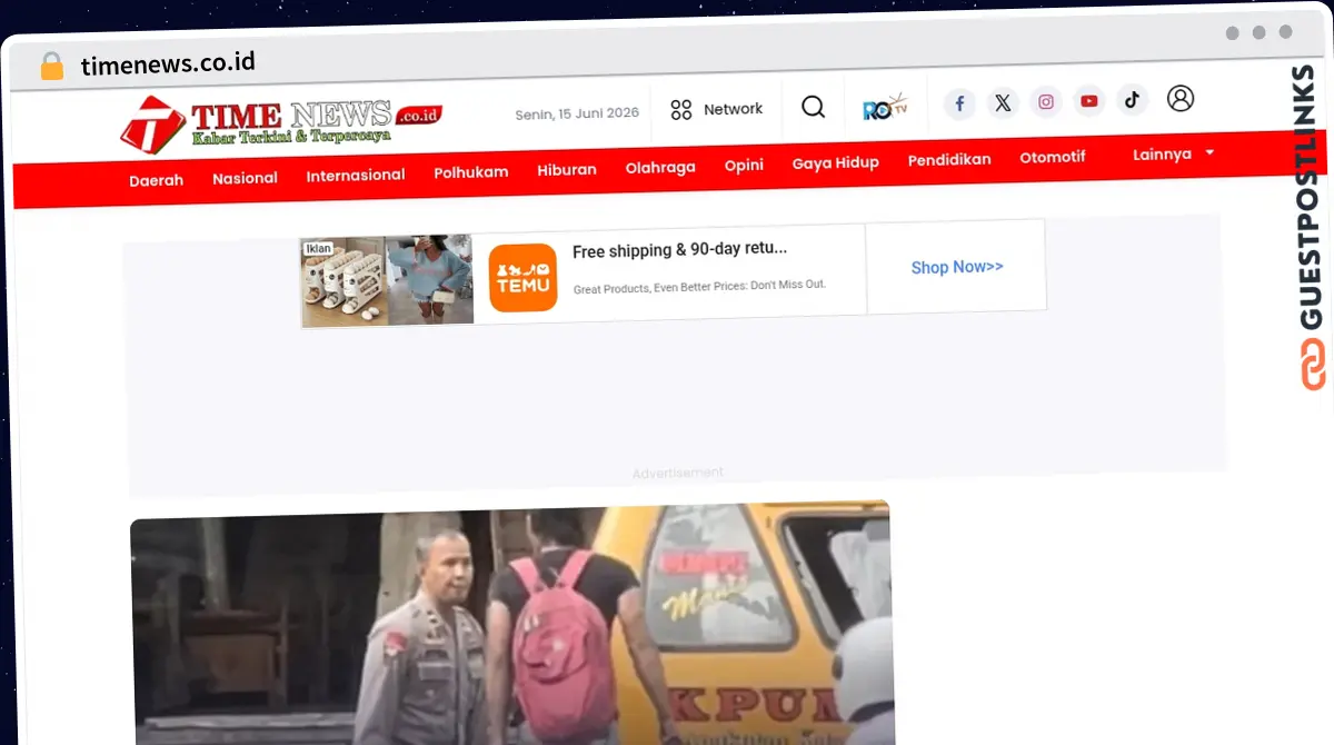 Publish Guest Post on timenews.co.id