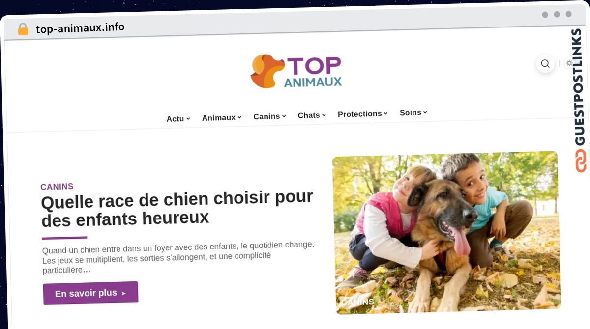 Publish Guest Post on top-animaux.info