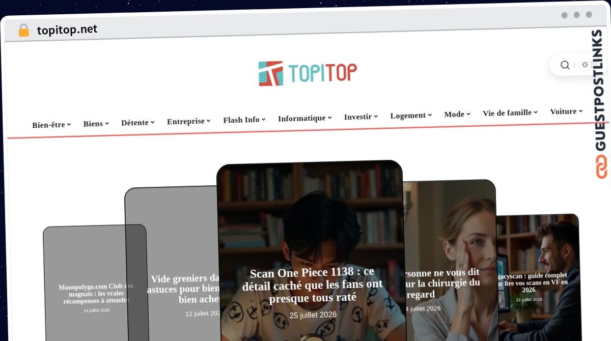 Publish Guest Post on topitop.net