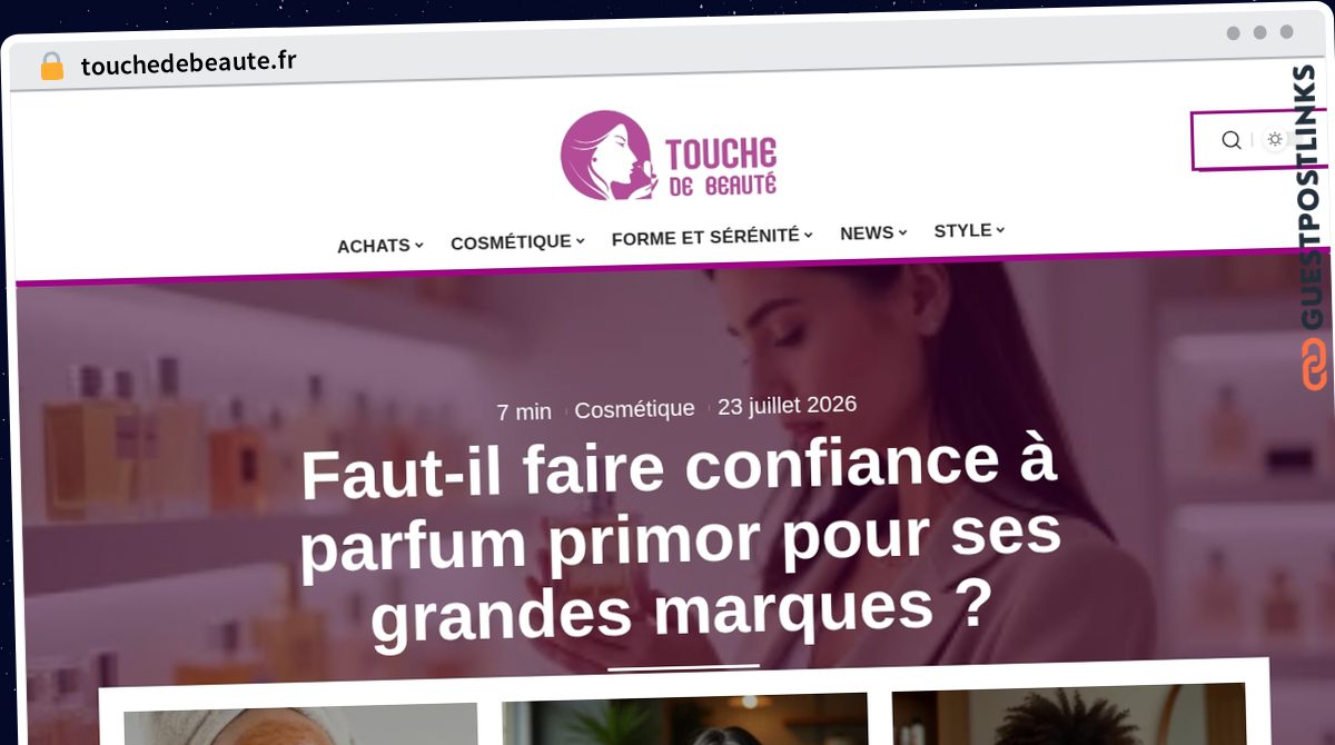 Publish Guest Post on touchedebeaute.fr