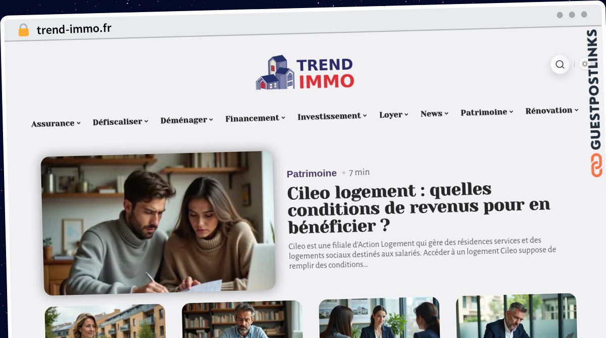Publish Guest Post on trend-immo.fr