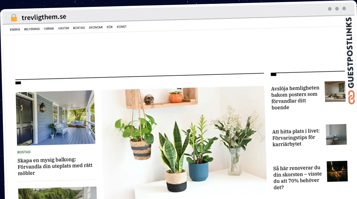 Publish Guest Post on trevligthem.se