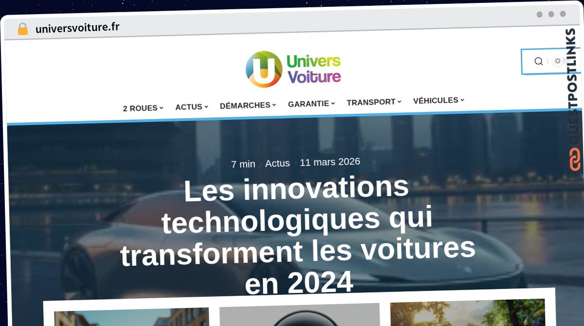 Publish Guest Post on universvoiture.fr