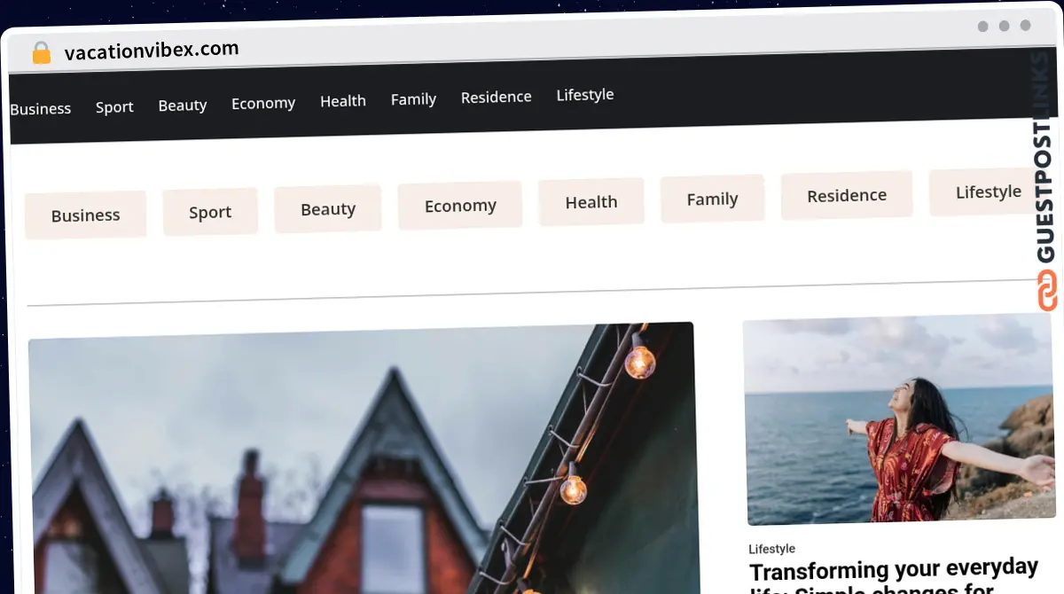 Publish Guest Post on vacationvibex.com