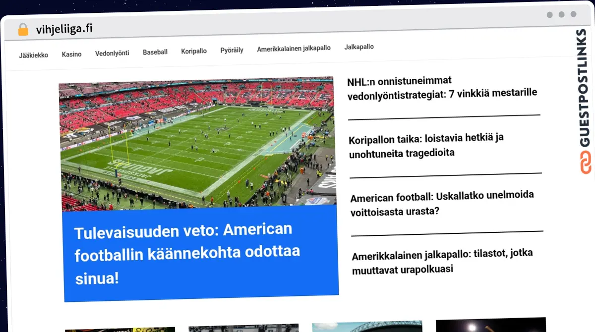 Publish Guest Post on vihjeliiga.fi