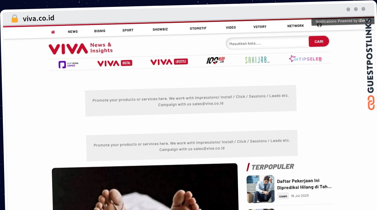 Publish Guest Post on viva.co.id