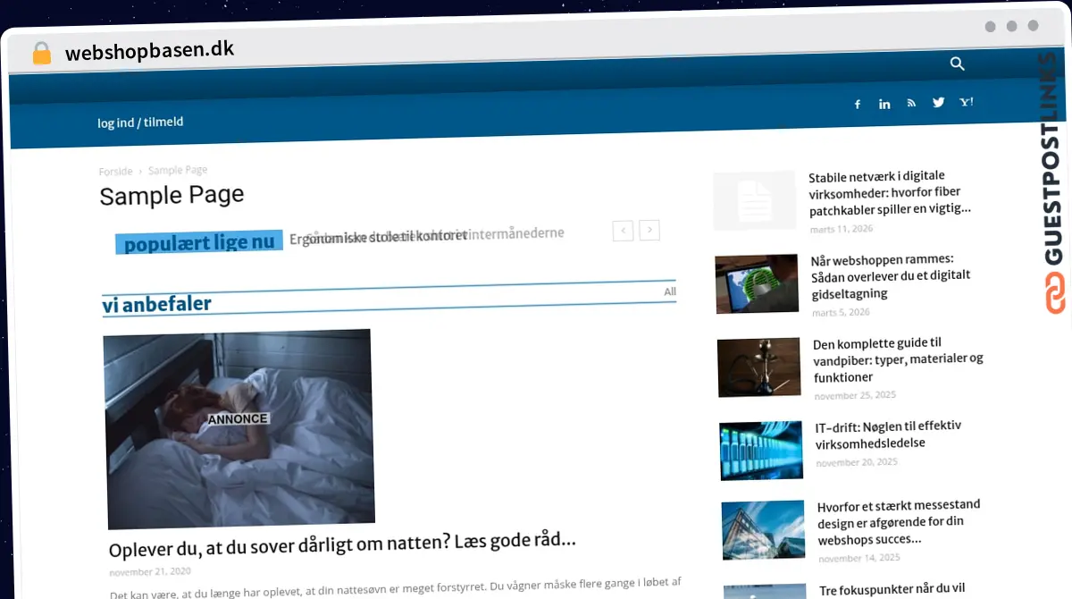 Publish Guest Post on webshopbasen.dk