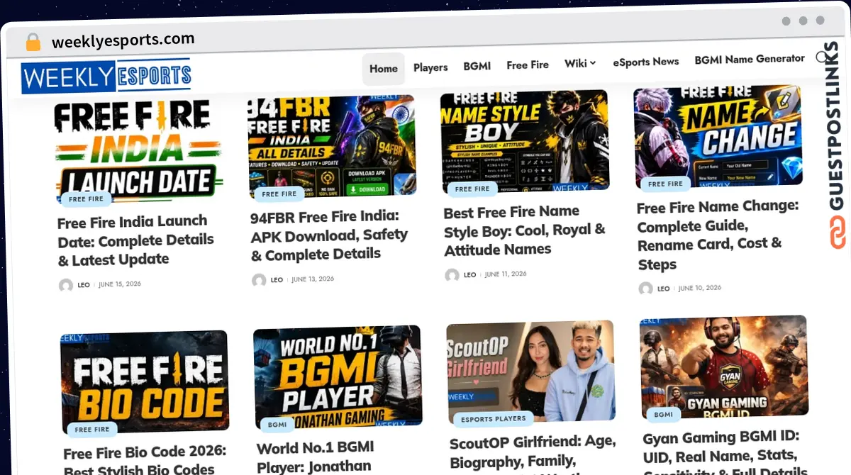 Publish Guest Post on weeklyesports.com