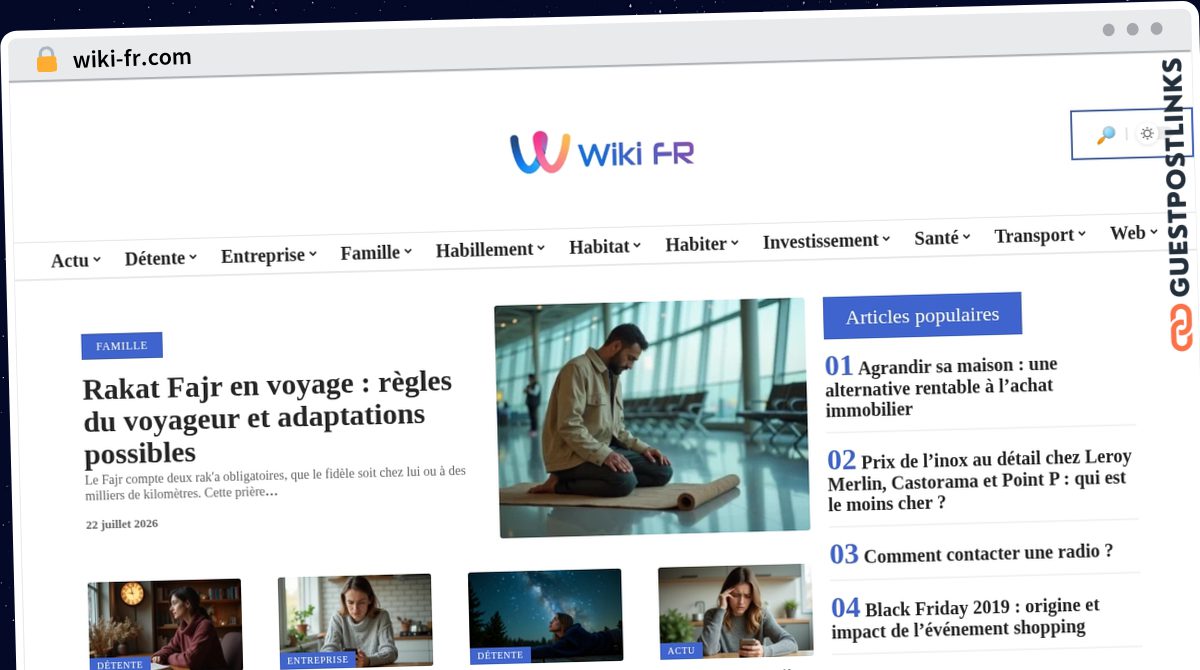 Publish Guest Post on wiki-fr.com