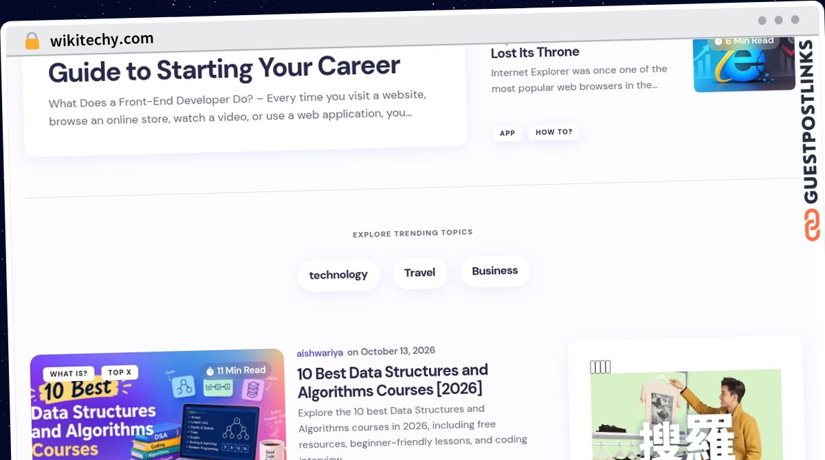 Publish Guest Post on wikitechy.com