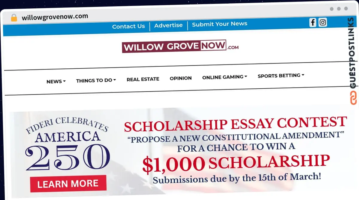 Publish Guest Post on willowgrovenow.com