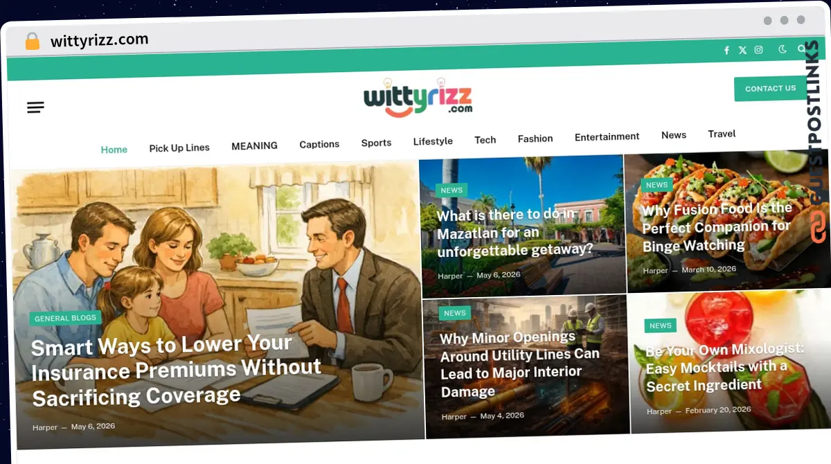 Publish Guest Post on wittyrizz.com