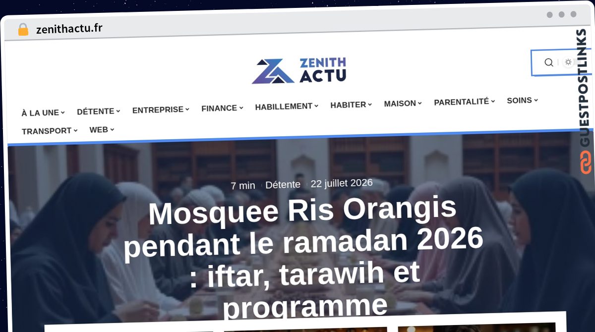 Publish Guest Post on zenithactu.fr