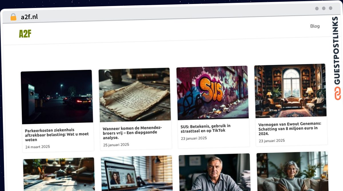 Publish Guest Post on a2f.nl