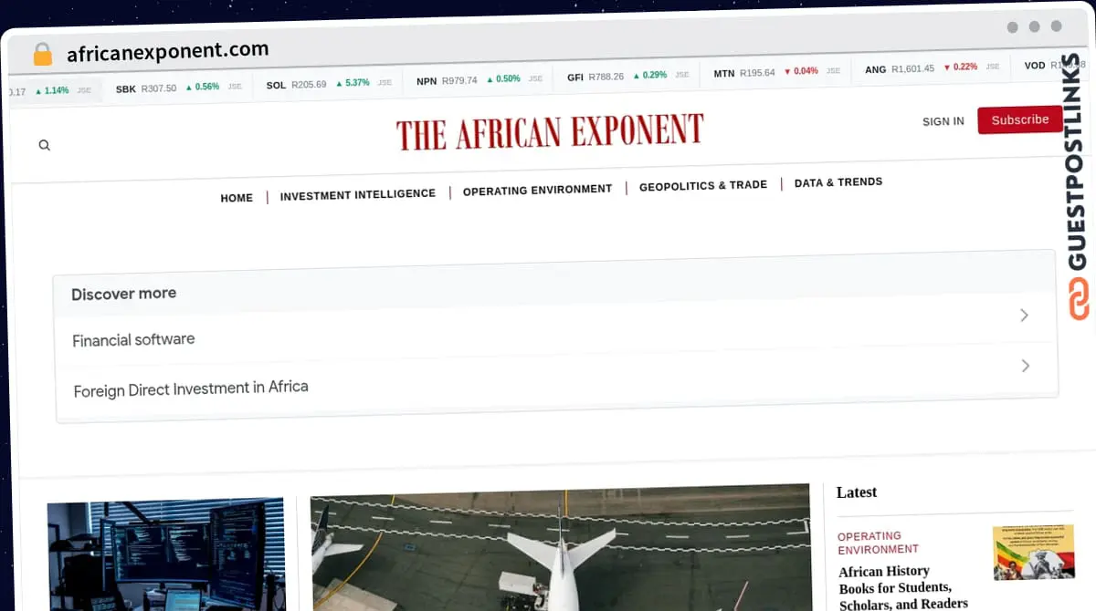 Publish Guest Post on africanexponent.com
