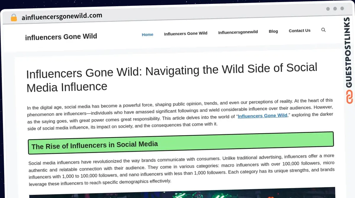 Publish Guest Post on ainfluencersgonewild.com