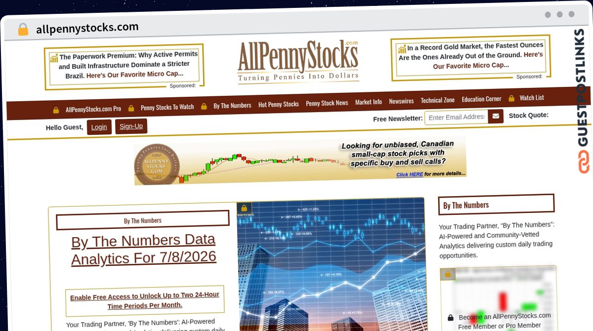 Publish Guest Post on allpennystocks.com