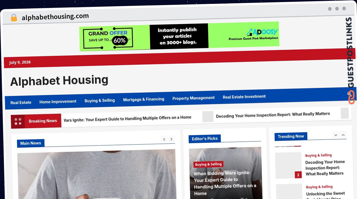 Publish Guest Post on alphabethousing.com