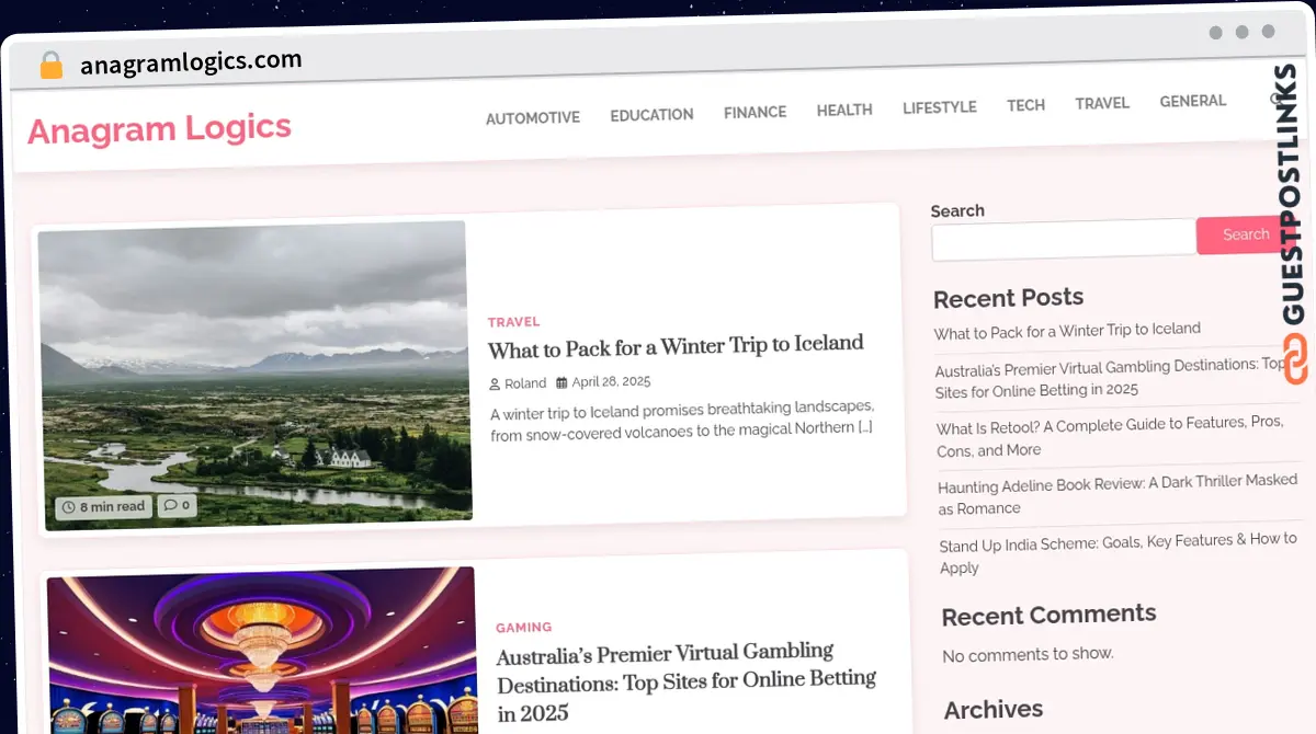 Publish Guest Post on anagramlogics.com