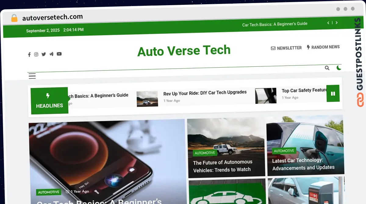 Publish Guest Post on autoversetech.com