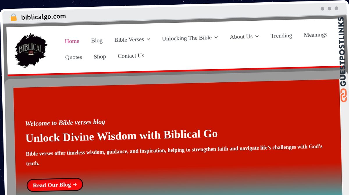 Publish Guest Post on biblicalgo.com