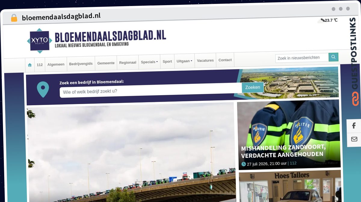 Publish Guest Post on bloemendaalsdagblad.nl