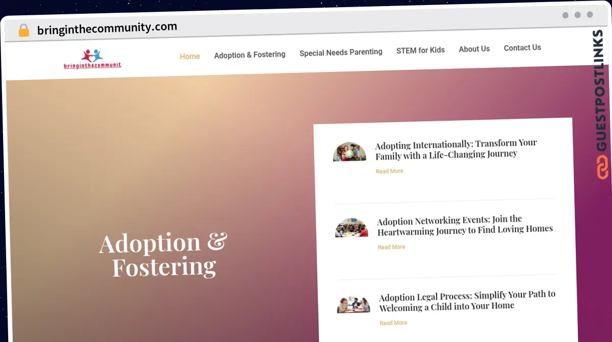 Publish Guest Post on bringinthecommunity.com