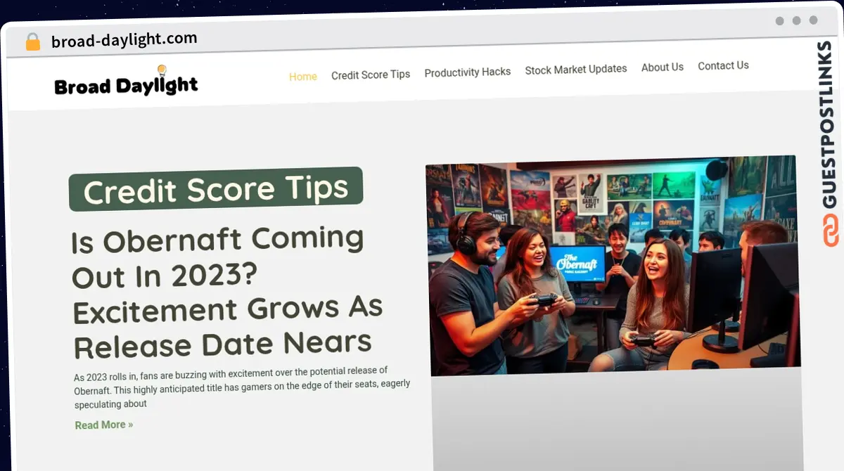 Publish Guest Post on broad-daylight.com
